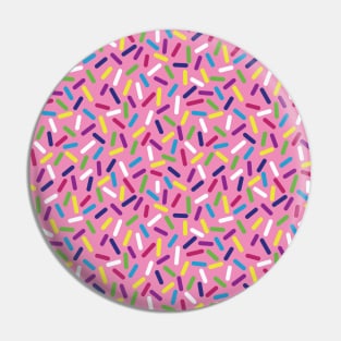 Colorful Candy Sprinkles On Pink Donut Pin