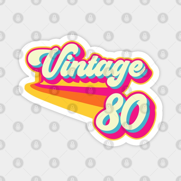 Vintage 1980 Magnet by Styleuniversal