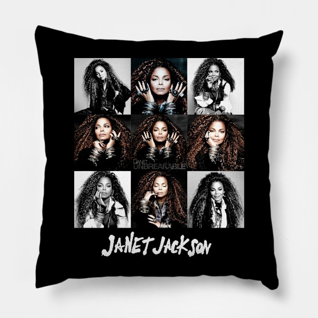 Janet Jackson Vintage Tour Concert Pillow by Evergreen Daily