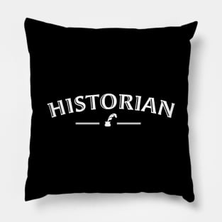 Simple Black and White Athletic Style Historian Design Pillow