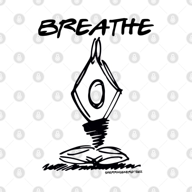 Breathe Yoga Pose v2 by SherringenergyTeez