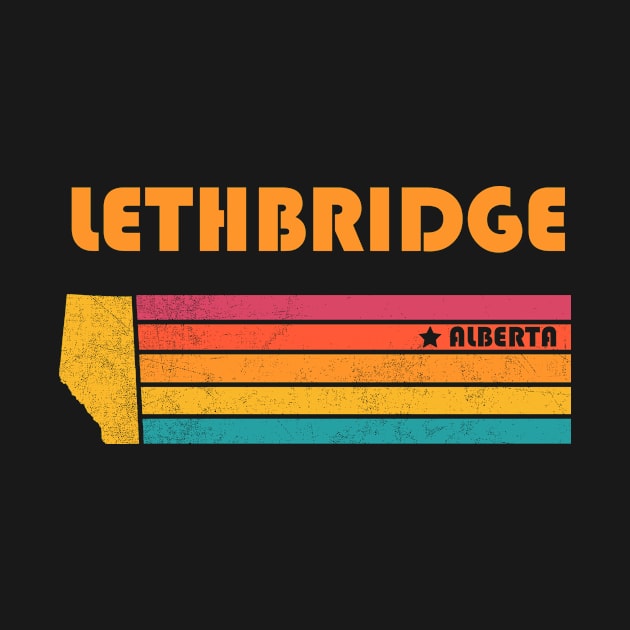 Lethbridge Alberta Canada Vintage Distressed Souvenir by NickDezArts