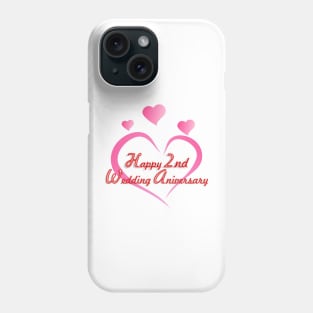 Happy 2nd wedding anniversary Phone Case