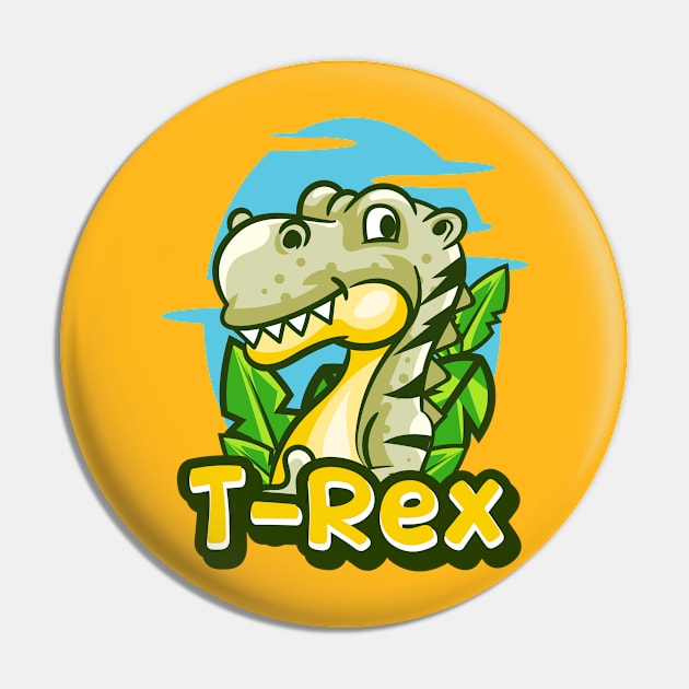 T-Rex Cute Dino Pin by Harrisaputra