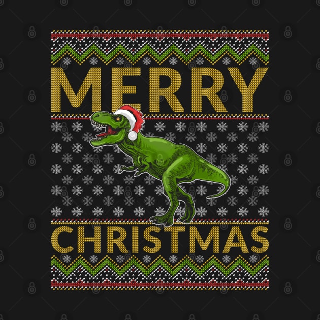 Christmas Dinosaur T-Rex Merry Xmas Pajama by aneisha