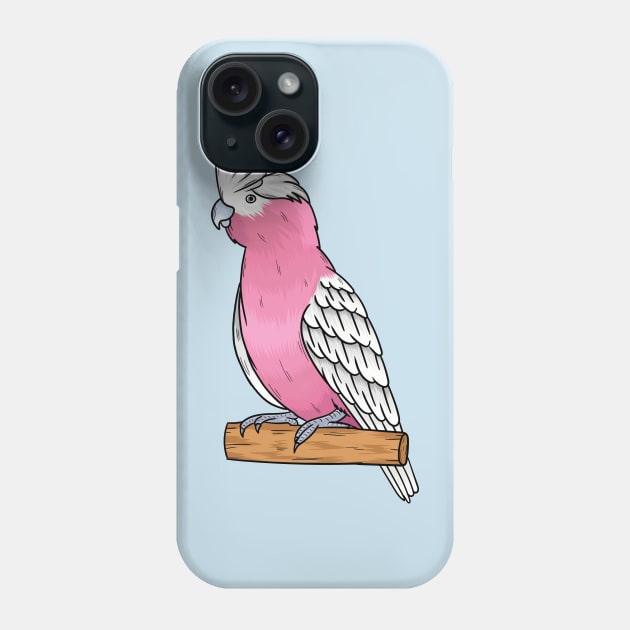 Galah bird cartoon illustration Phone Case by Cartoons of fun