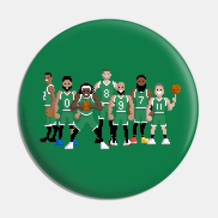 8bit Boston Basketball Squad Pin