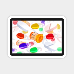 SPILL PILLS PATTERN Magnet