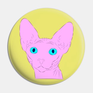 Pink Sphynx Cat Pin