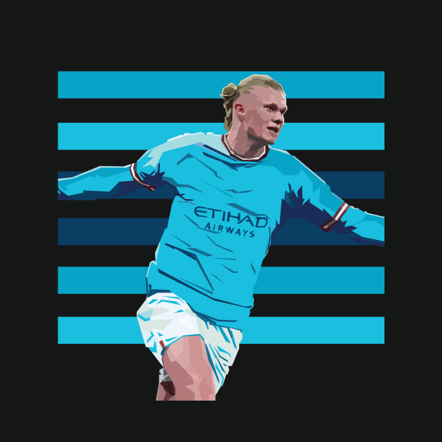 Erling Haaland In Vector Art Style by Hanafi