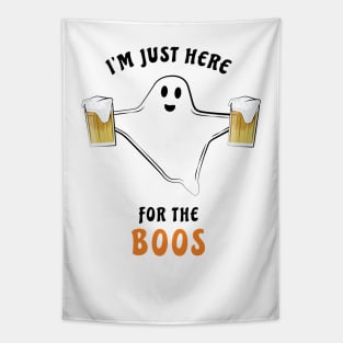 I'm Just Here For The Boos - Funny Halloween Ghost Tapestry