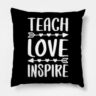 Teach Love Inspire Back To School Teacher Pillow