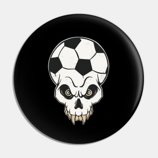 Cool Football Skull Soccer Fan Sport Pin