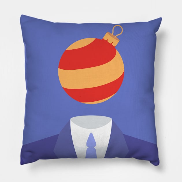 magritte christmas Pillow by anghewolf