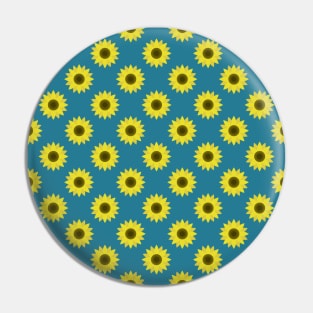 Sunflowers Neck Gator Teal Sunflower Pin