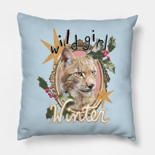 Wild Girl Winter Pillow