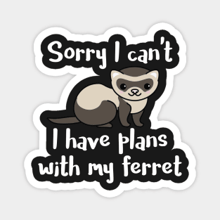 Sorry I Can't. I Have Plans With My Ferret Magnet