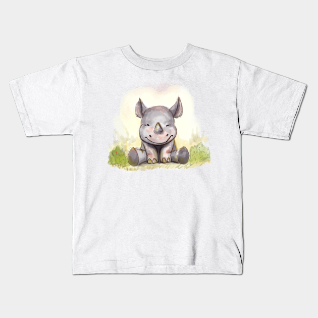 Baby Rhino - Rhino - Kids T-Shirt | TeePublic