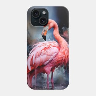 Flamingo Watercolor Purple Phone Case