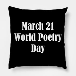 World Poetry Day Pillow