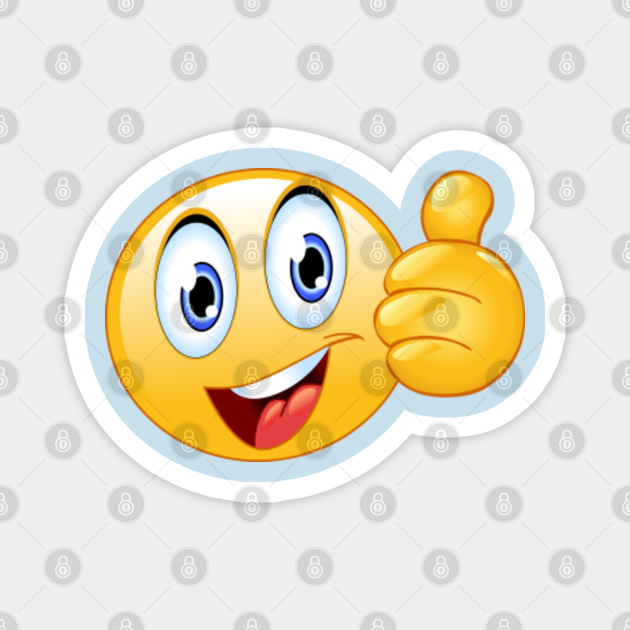 Happy Smiley Face Emoji With A Thumbs Up Smiley Face Magnet Teepublic