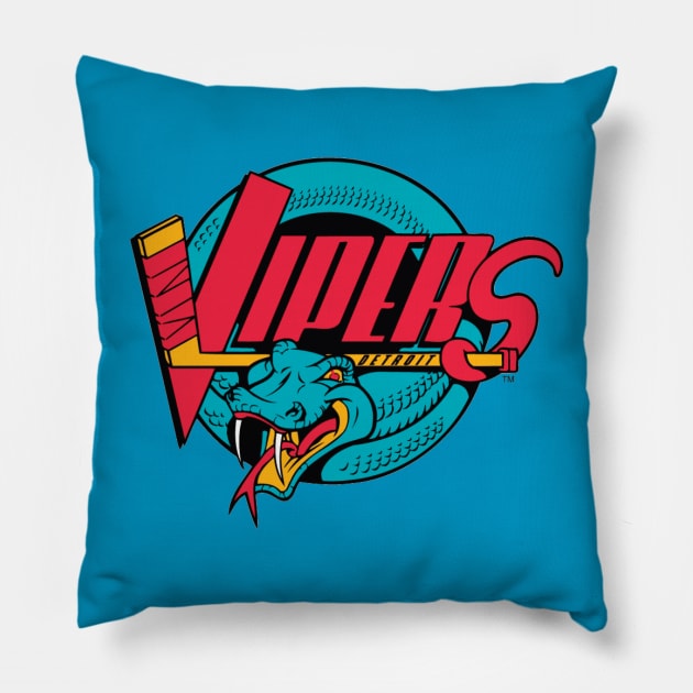 Detroit Vipers Pillow by MindsparkCreative