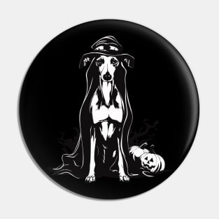 Halloween Galgo Espanol Greyhound Spanish Pin