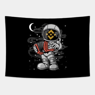 Astronaut Accordion Binance BNB Coin To The Moon Crypto Token Cryptocurrency Blockchain Wallet Birthday Gift For Men Women Kids Tapestry