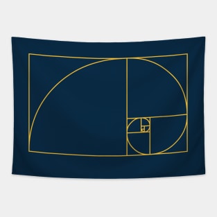 Fibonacci Golden Ratio Spiral Tapestry