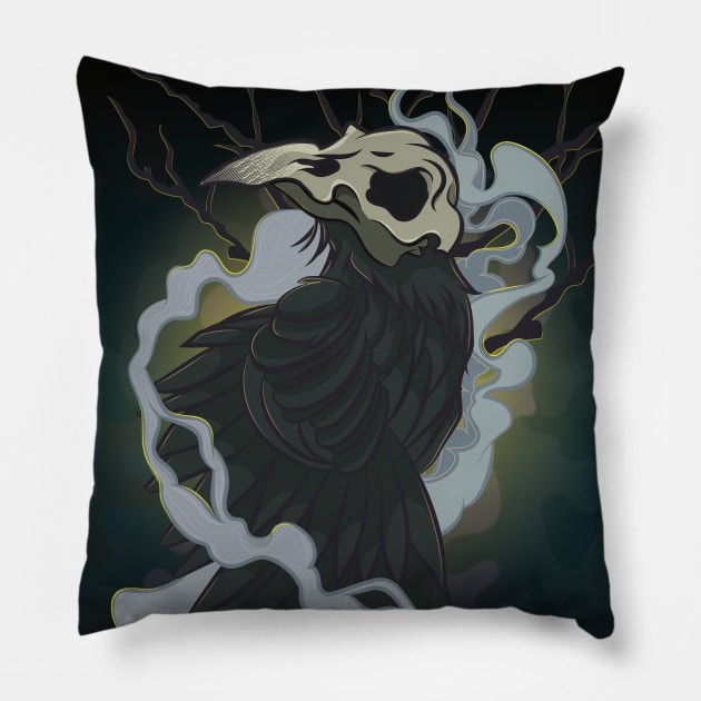 Zombi Raven Pillow by Neyc Design