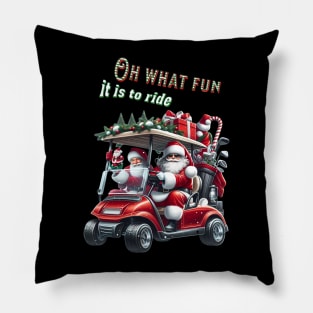 Christmas Santa Golf Cart Pillow