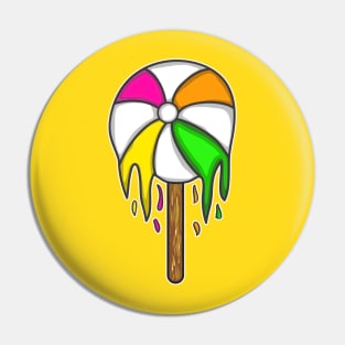 Beach Ball Ice Cream Pin