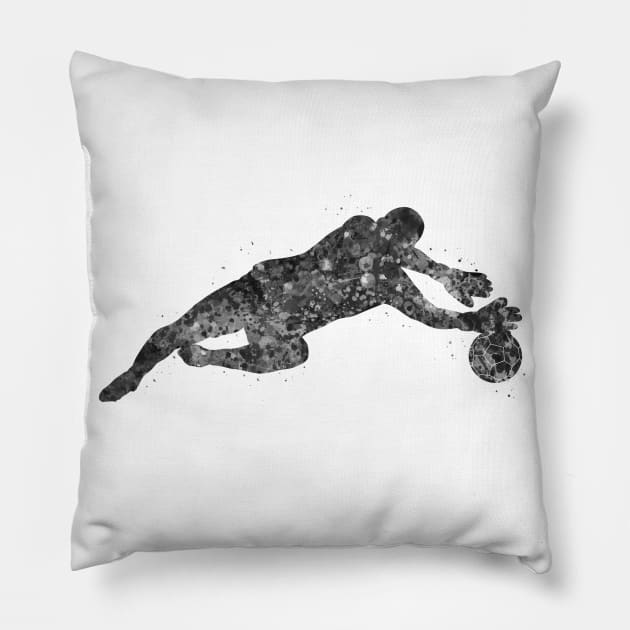 Soccer goalkeeper Pillow by Yahya Art