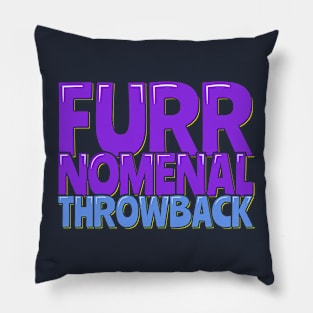 Cat Lovers Vintage Furr-nomenal Throwback Pillow