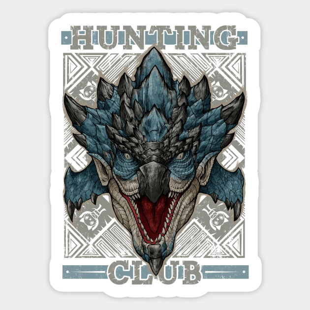Hunting Club: Azure - Monster Hunter - Sticker | TeePublic