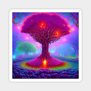 The Vibrant Tree of Souls Magnet