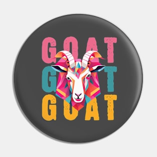 Cute Goat minimalist style art Pin