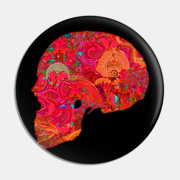 Psy Skull Pin by Laprisamata