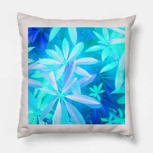 Neon tropical foliage Pillow