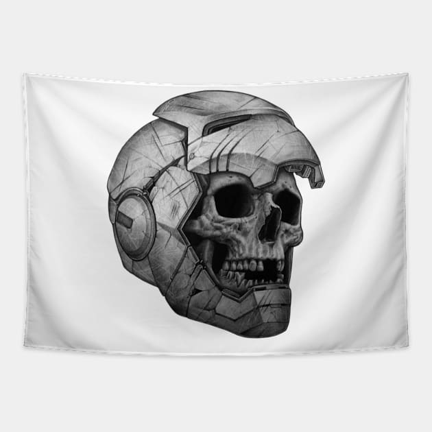 Iron Man Skull Tapestry by Kewettos