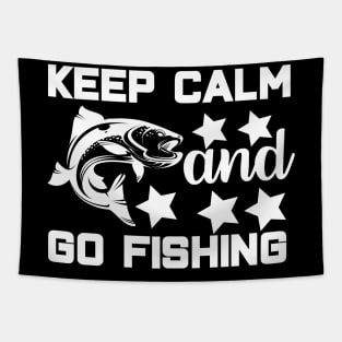 keep calm and go fishing Tapestry