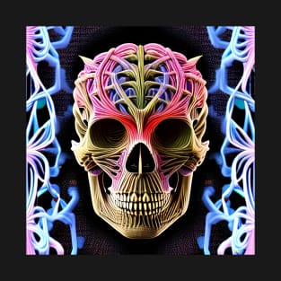 Trippy Psychedelic Artwork Skull 7 T-Shirt