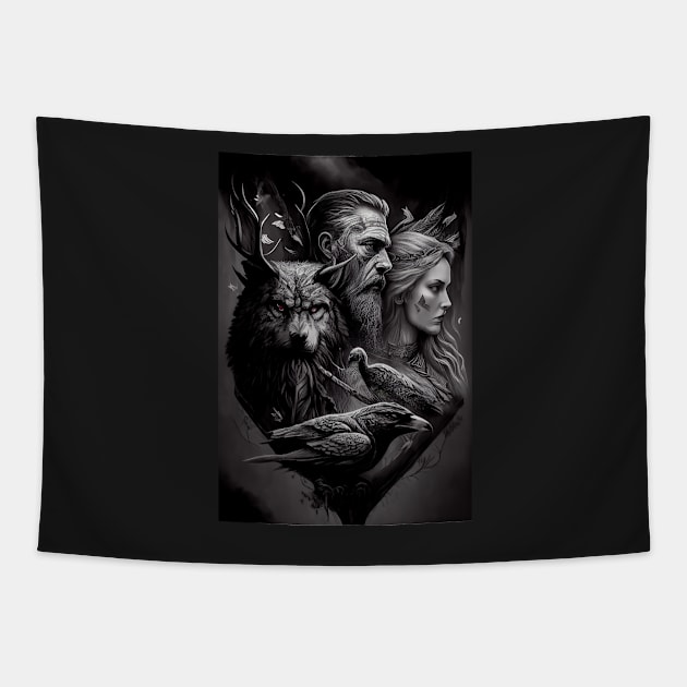 Norse gods Tapestry by LoewenDesigns