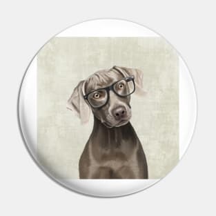 The elegant Mr. Weimaraner Pin