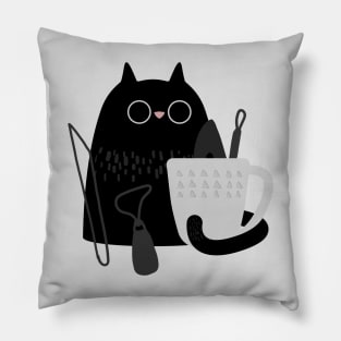 Pottery cat Pillow