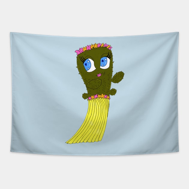 Cactus Hula Dancer Tapestry by FilMate