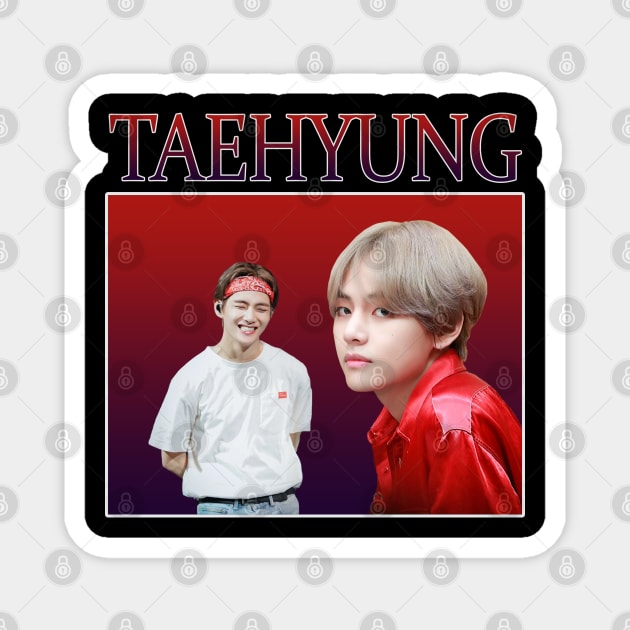 BTS - Taehyung V retro 90s style Magnet by chidees