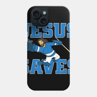 Jesus Saves fun Hockey Goalie Tee Gift Phone Case