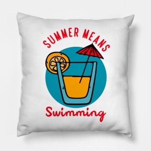 Summer means swimming Pillow