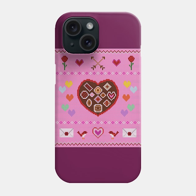 Valentine’s Day Knit Phone Case by CupcakeCandice